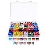 FUSIBLES MEDIANOS Y FUSIBLES MINIS 300PCS: Fusibles estándar (150 piezas): 2AX6, 3AX6, 5AX12, 7.5AX10, 10AX28, 15AX24, 20AX22, 25AX10, 30AX15, 35AX5, 40AX12; Mini fusibles (150 piezas): 2AX6, 3AX6, 5AX12, 7.5AX10, 10AX28, 15AX24, 20AX22, 25AX10, 30AX15, 35AX5, 40AX12.