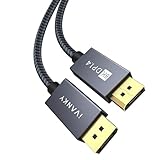 iVANKY 8K ゲーミング DisplayPort ケーブル 3m DP 1.4 ディスプレイポート ケーブル 240hz対応 8K/60Hz 4K/144Hz HDR 対応 HDCP2.2 HDCP1.4 編み材 グレー モニター用