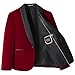 Boys Velvet Suits Slim Fit Tuxedo 2 Piece Kids Blazer Jacket Pants Formal Sizes 12 Fashion Ring Bearer Outfit for Wedding Burgundy