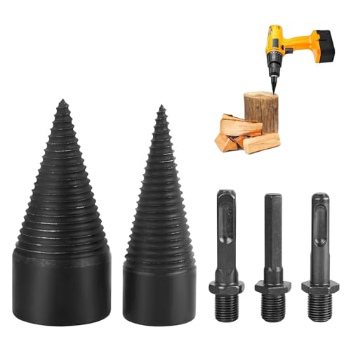 RUCUDIM Log Splitter Drill Kit, 42mm & 32mm, 5Pcs