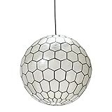 Creative Co-Op Capiz Honeycomb Ceiling Light