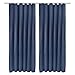 Beautissu Set de 2 Cortinas Blackout Amelie BK de Trabillas correderas 140x245...
