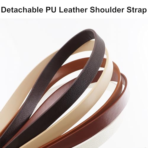 TOKSEO 12 Stück Taschenhenkel PU Taschengriffe Leder Schultergurte 60 cm Abnehmbare Ersatz Handtasche Zubehör Taschenriemen mit 48 Nieten für Handtasche Geldbörsen (6 Farbe)