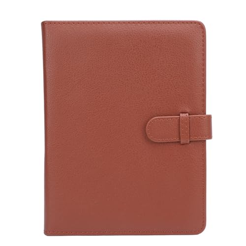 XUMIUZIY Wallet PU Leder Fotoalbum, Fotoalbum Secure Tear Resistant Multi Purpose für Breite 400 300 210 Kamera (BROWN)