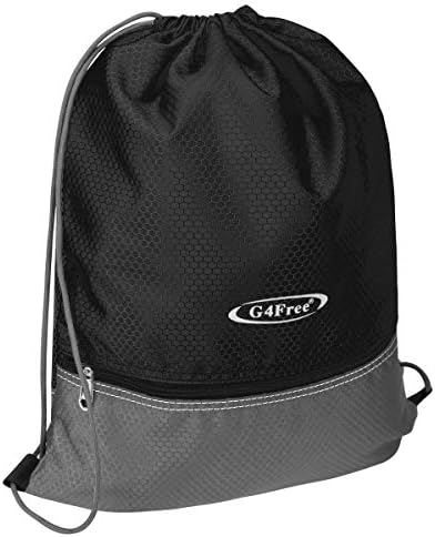 G4Free Drawstring Bag Backpack School PE Bag Gym String Bag Swim Gym Sack Sports Bag Large Update Version for Women Men Boys Girls Outdoor