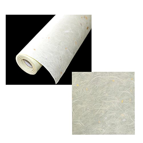 Papier de mûrier DAK Naraon fibres naturelles de luxe et finitions pois dorés et argentés