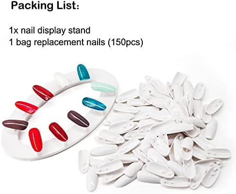 150pcs Replacement Nail Tips with Nail Display Stand for C9 Nail Display Book
