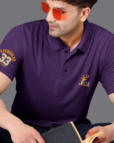 Image of Men's Regular Fit Solid Polo T Shirt |Half Sleeves Collar Tshirts for Men| Casual Tshirt