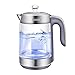 Produktbild Wasserkocher, Teekessel aus Glas 1500W schnelles Aufheizen Blaue LED-Kontrollleuchte mit automatischer Abschaltung und Trockengehschutz 1,8 l / 62 oz