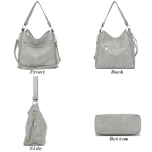 Image of Qiyuer Purses for Women 4PCS Handbags and Wallet Set Large Hobo Bag | Vegan Leather,Daily Commuting,Crossbody /Shoulder Bags,Multi card slot wallet