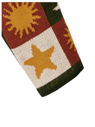 SOLY HUX Plus Size Y2K Cropped Sweaters for Women Star Graphic Sweaters Pullover Boho Tops Grunge Clothes 90s Outfits4