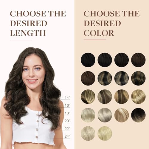 Image of GOO GOO Seamless Clip in Hair Extensions Real Human Hair Remy Extensions