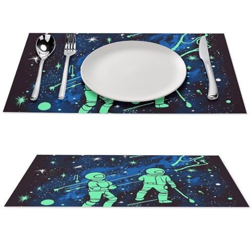 Sets de table phosphorescents antidérapants pour éviter les taches et protéger la table
