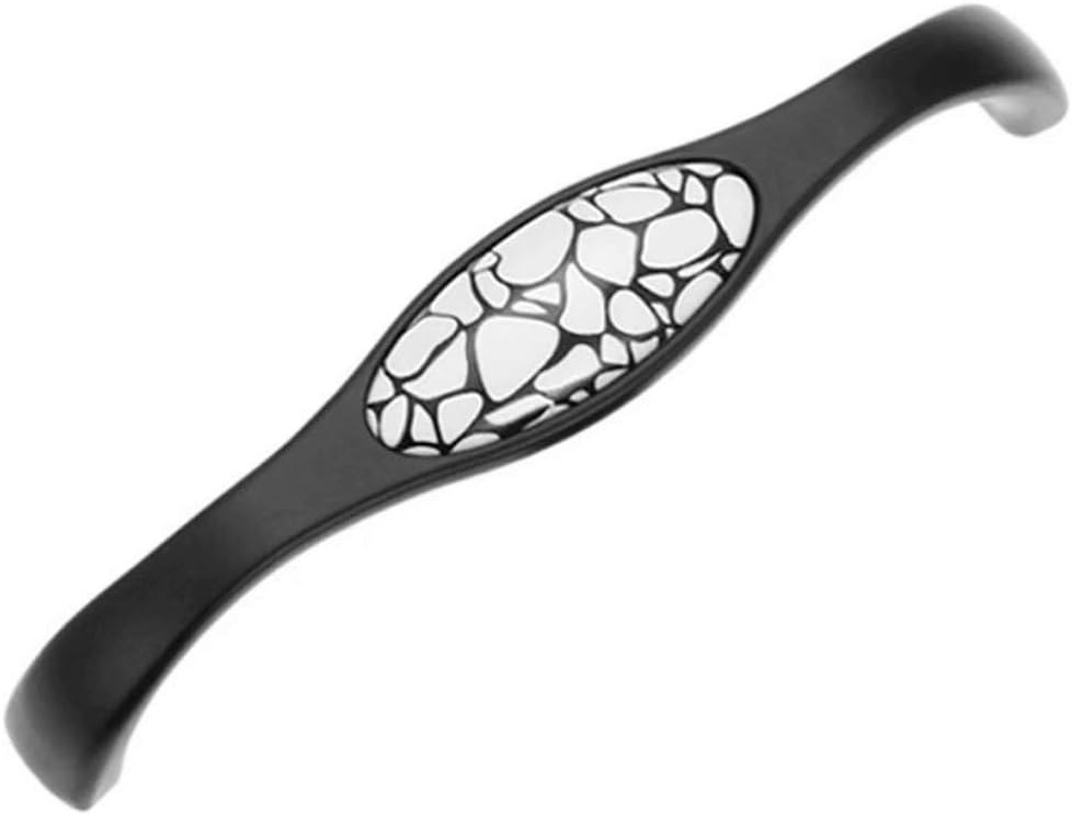 Door handles,Ceramic Door Knobs, Cupboard Handle,8PCS Black White European Furniture Handles Rural Style Door Handles Ceramic Drawer Pulls Kitchen Cabinet Handles and Knobs ( Color : Style Fcc:128mm )