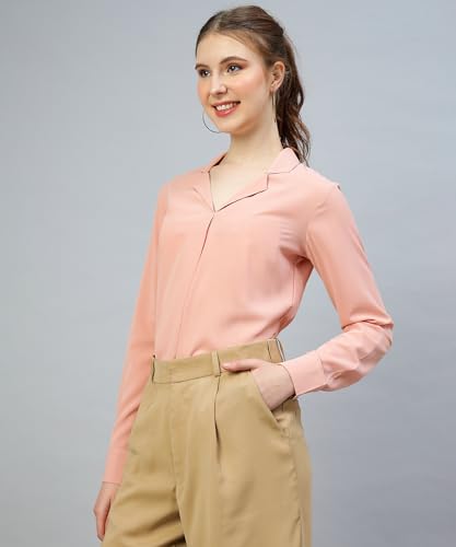 Image of Women's Regular Fit Cotton Blend Shirts with Wingtip Collar