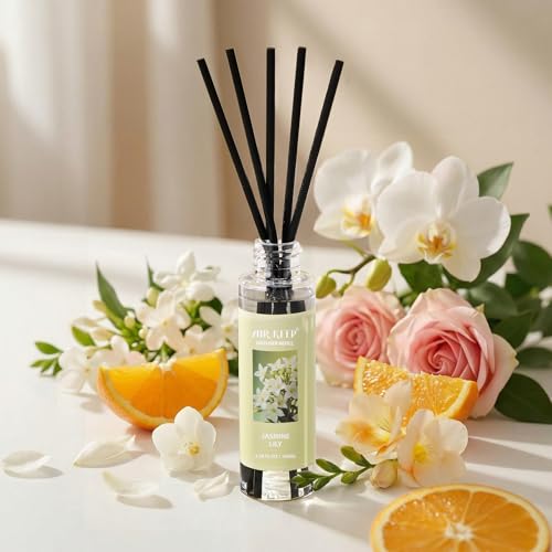 Image of Airkeep Reed Diffuser Oil Refill /Jasmine Lily /3.38 oz / 1 Pack /Air Freshener & Aromatherapy Essential Oil Blend for Home Fragrance - Scented Refill Oil for Bathroom, Bedroom & Home Decor