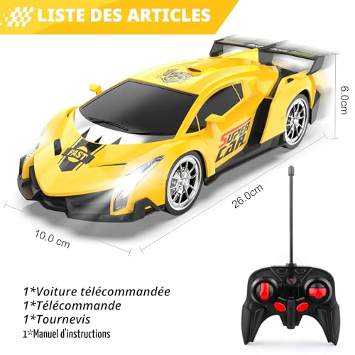 Mieryd Voiture Télécommandée, 1:18 Voiture de Course Cadeau pour Enfants – vue 6
