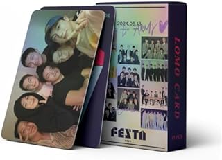 Kpop Bangtan Boys Festa 2024 Photocards Lomo Card Laser Version INS Transparent Photo cards for Army Gifts Collection (Laser Version)