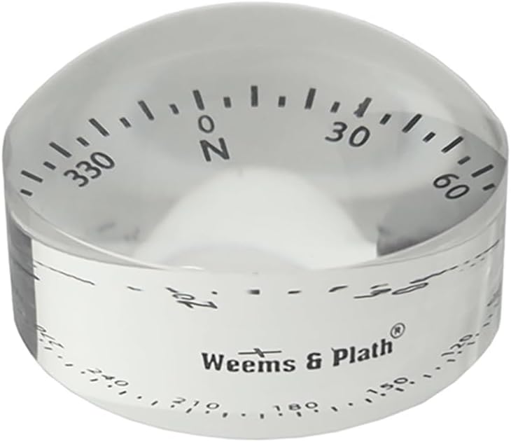 WEEMS & PLATH Crystal Magnifier (4X) with Compass Rose