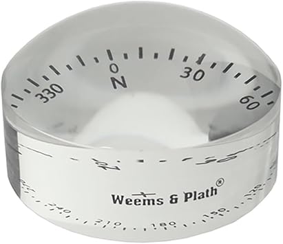 WEEMS & PLATH Crystal Magnifier 4X with Compass Rose #515