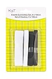 4 Stück im Set enthalten K3T 81104-K3T, schwarz und weiß, unterschiedliche Größen, 4 Gummibänder
