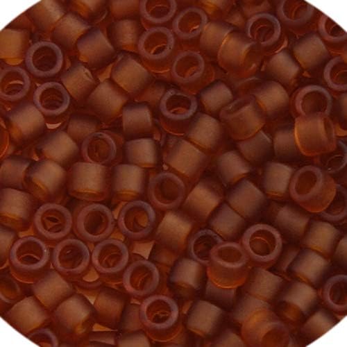 Miyuki Delica 11/0 Amber 50gms Bag of Japanese Glass Beads