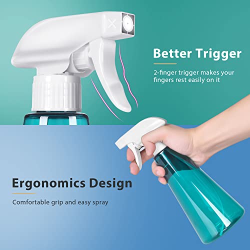 Bealee Plant Mister Spray Bottle (3 Pack, 16 Oz), Plastic Empty Sprayer Bottles, Refillable Mist & Stream Water Misting Sprayer For Planting, Cleaning Solutions, Hair Care, Pet, Bpa Free #TOP4