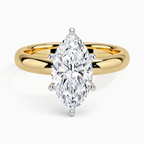 1 CT-5 CT Marquise Cut Colorless Moissanite Engagement Ring, Solitaire, Vintage Antique Wedding Ring, Solid 10K/14K/18K Gold Anniversary Promise Ring Gifts for Her4
