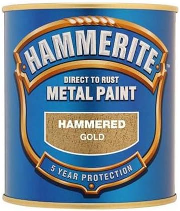 Hammerite 5084818 Metal Paint: Hammered Gold 250ml