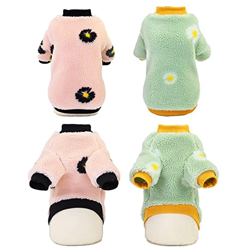 Ttndstore Winter Dog Clothes Fleece Dog Shirt Clothing Small Dog Coat Soft Warm Cat Clothes Pet Sweatshirt Clothing For Small Dog - Green - Xl #TOP4