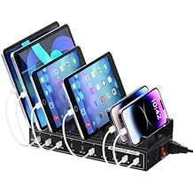 200W USB C Charging Station 10-Port Fast Charger for Multiple Devices, PD/QC Desktop Charging Hub for MacBook iPhone iPad Phones