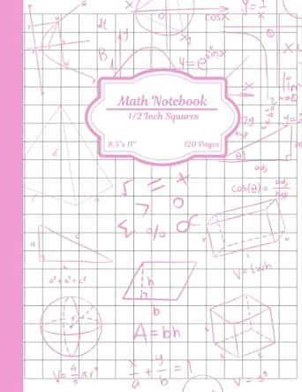1/2 Inch Squares Graph Paper Notebook: Graph Paper Notebook for Math ...
