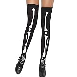 Chen Women's Skeleton Over The Knee Tights Socks