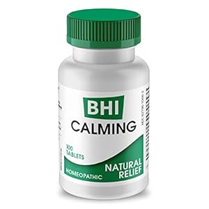 BHI Calming Stress Relief Blend 10 Natural Active Ingredients Help Restore Balance, Support Calm Mood & Sleep – Relax Mind & Body with Passionflower Chamomile & Valerian Root – 100 Tablets