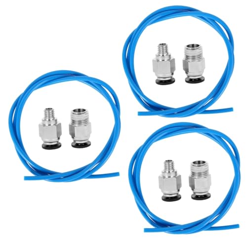 BUGUUYO 3pcs Ptfe Bowden Tube Extruder Connector for Printer Pneumatic Fitting Friction Reduction Heat Resistant up