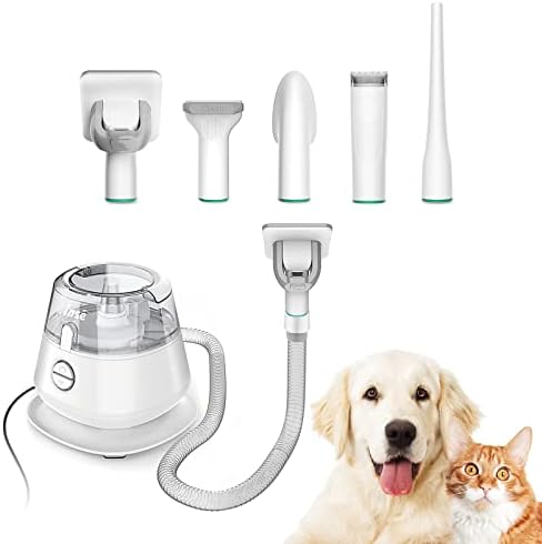 INSE P20 Pro Dog Grooming Kit, Low Noise Dog Grooming Clippers, Professional Pet Grooming Vacuum with Powerful Suction, 5 Pet Grooming Tools,1.2L Dust Box, for Shedding Thick & Thin Dogs Cats Pet Hair