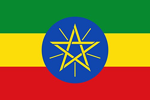Drapeau Éthiopie au format paysage de 0.96m² pour mât extérieur - 2
