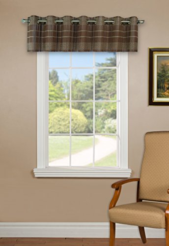 Versailles Home Fashions Bpu147212-12 Bamboo Wood Valance With Grommets, 72" X 12", Walnut #TOP1