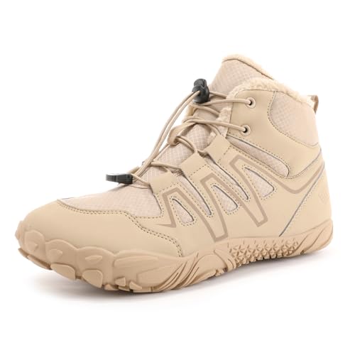 Bottes de neige pieds nus pour homme et femme chaussures d'hiver imperméables