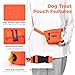 EPETKO Leckerlibeutel für Hunde mit Metall-Gürtelclip, Leistungsstarke Magnetverschluss Gerät Beutel Leckerli Hund Gürtel, Große Kapazität Hund Leckerli Tasche Beutel mit Poop Bag Dispenser (Orange)