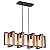 HUMHOLD 4-Light Kitchen Island Lights Pendant Light Farmhouse Dining Room Light Fixture, Rustic Wood and Black Metal Rectangular Chandelier, 32" Hanging Lighting for Living Room, Bar