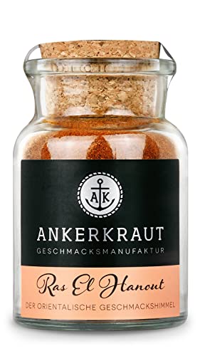 Ankerkraut Ras el Hanout, 65g im Korkenglas, Gewürz-Mischung Marokko, Zubereitung super für Couscous und Gemüse-Gerichte, lecker schmecker orientalisch kochen