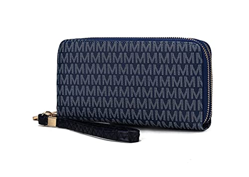 Mkf Collection By Mia K. Mkf-Um5570Nv Noemy M Signature Wallet & Wristlet, Navy #TOP3