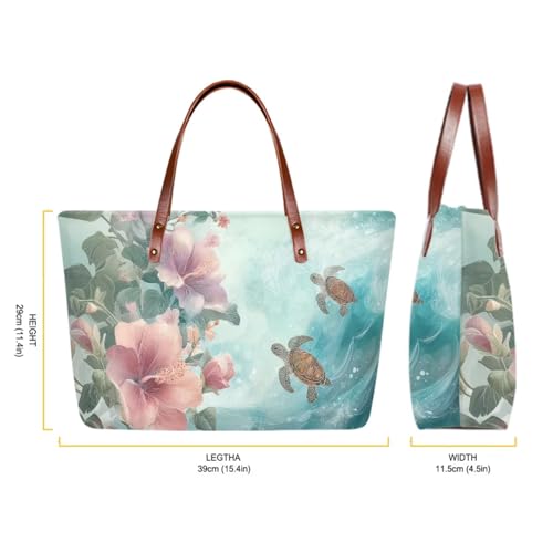Image of 2PCS Tote Bag for Women Top Handle Purse with Wallet, Hobo Bag Tote Shoulder Bag with PU Cosmetic Bag