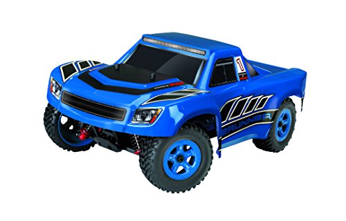 Traxxas Electric 4WD Desert Pre-Runner Remote Control Race Truck with 2.4GHz Radio (1/18 Scale), Blue
