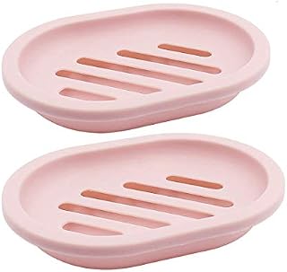 2Pack Fast Drying Clean Simple Plastic Anti-Moisture Bath Bathroom Soap Dish Dispenser Case