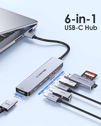 Hub USB C HDMI 4K@60Hz, PD 100W, 10Gbps Adattatore USB C USB 3.2 Gen 2 (2 USB-C & 2 USB-A), Docking Station per MacBook Pro 2024-2016, Nuovo Mac Air, iPhone 15 Plus Pro Max e Altro (CE37) - Hub USB - Immagine 1