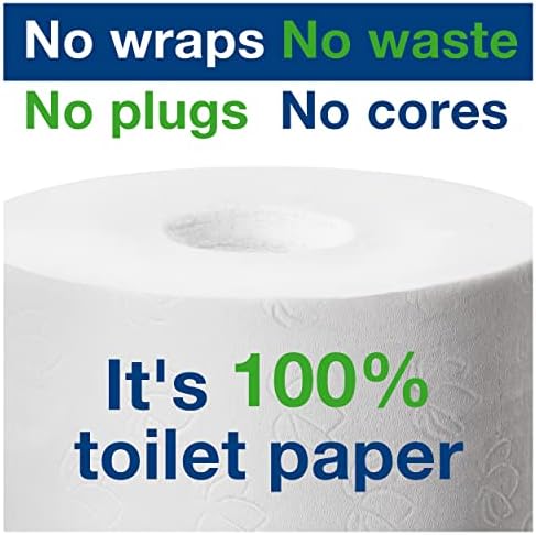 Tork 472139 Coreless mid-size toilet rolls Premium / 3-ply soft tissues rolls compatible with Tork T7 twin roll dispenser / 1 x 18 rolls (18 x 550 sheets), White
