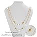 Long Pearl Necklaces, Layered Statement Strand Chain Fashion Jewelry Gifts,Dainty Sweater Accessories for Women (Gold)
