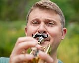 Brasstache - Clip-on Mustache for Brass Mouthpiece, Gift Accessory for Trumpet, Trombone, Tuba, French Horn, Baritone, Euphonium Players (Trumpet)
